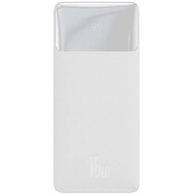 Універсальна мобільна батарея Baseus Bipow 20000mAh, PD 15W, USB-C, 2xUSB QC 3.0 (white)