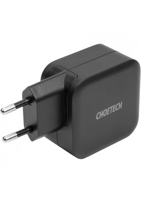 Зарядний пристрій Choetech GaN USB Type-C + Type-C кабель, 61W, PD