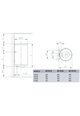 Водонагрівач Gorenje GBF 80/UA (5729009)