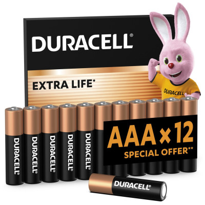 Лужні батарейки Duracell AAA, 12 шт. (6409626)