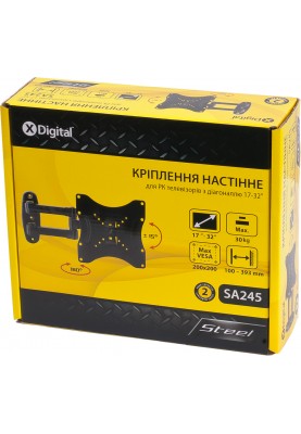 Кронштейн настінний X-Digital STEEL SA245 Black (5988307)