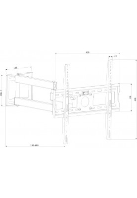 Кронштейн настенный X-Digital STEEL SA345 Black (5988311)