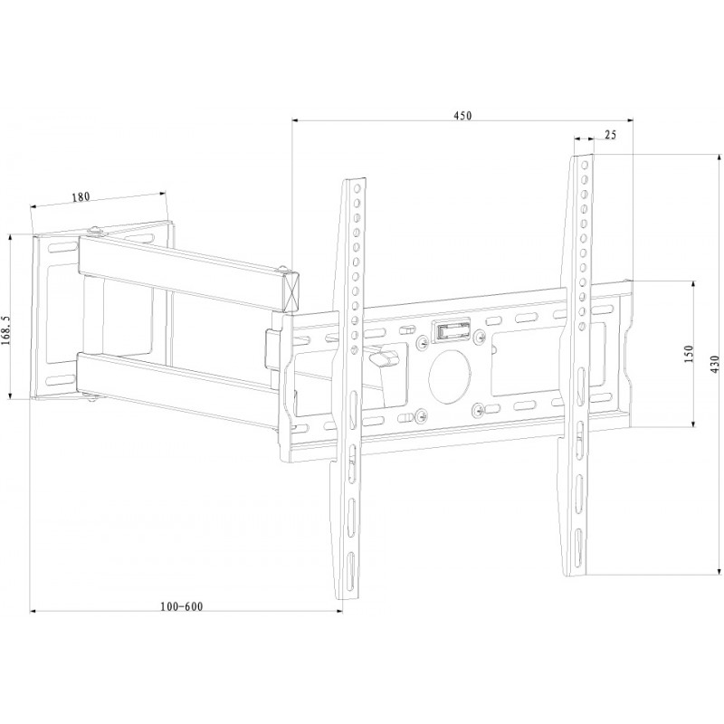 Кронштейн настенный X-Digital STEEL SA345 Black (5988311)