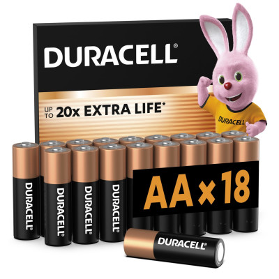 Лужні батареї Duracell AA, 18 шт. (6409645)