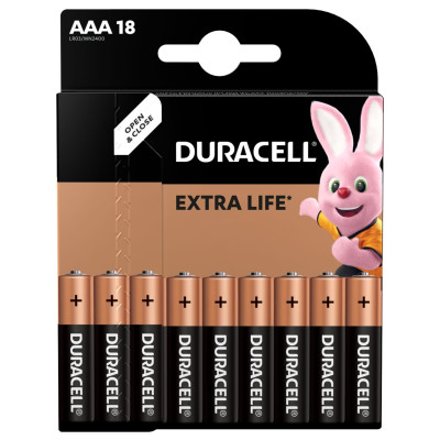 Лужні батарейки Duracell AAA, 18 шт. (6409627)