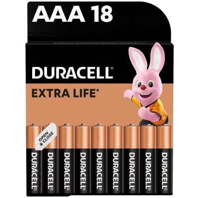Лужні батарейки Duracell AAA, 18 шт. (6409627)