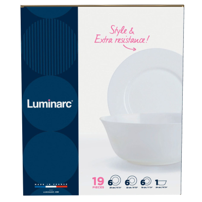 Сервіз столовий LUMINARC EVERYDAY, 19 предметів (6122524)