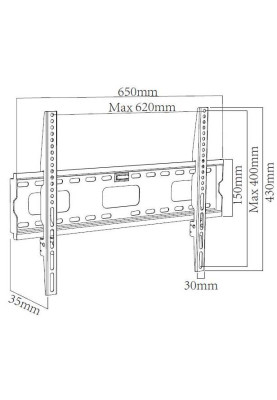 Кронштейн настінний X-Digital STEEL SF405 Black (6185121)