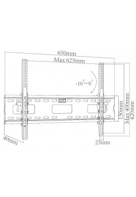 Кронштейн настінний X-Digital STEEL ST415 Black (6185118)
