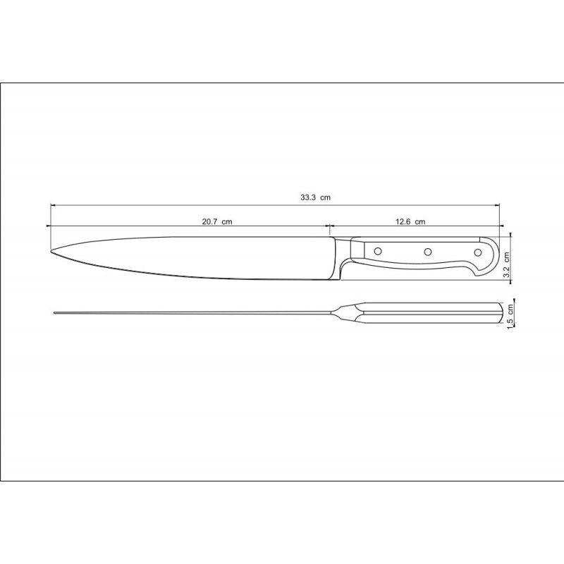 Ніж кухарський TRAMONTINA CENTURY, 203 мм (508390)