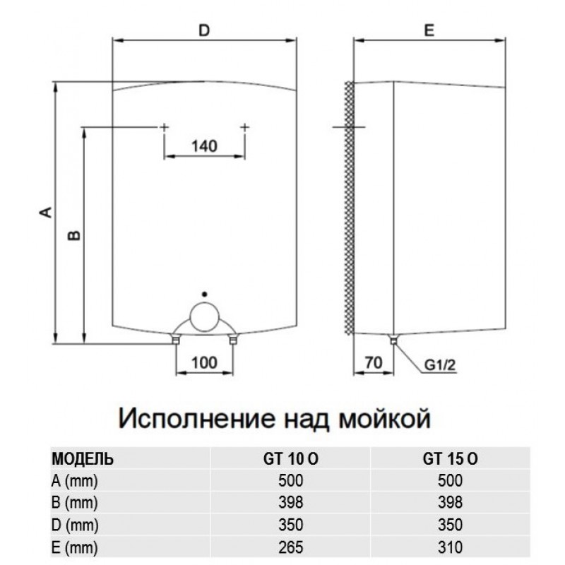 Водонагрівач Gorenje GT 10 O/B9 (GT 10 O) (5944543)