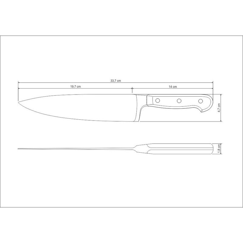 Ніж кухарський TRAMONTINA CENTURY, 203 мм (508392)