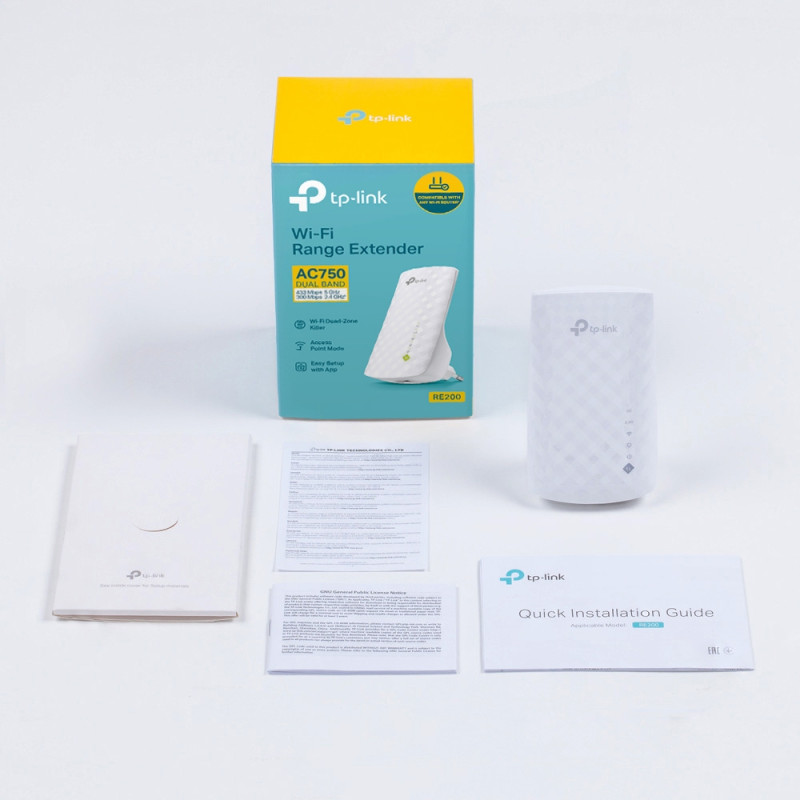 Дводіапазонний підсилювач бездротового сигналу TP-Link RE200 Wireless AC750 Range Extender (6239716) Дводіапазонний підсилювач бездротового сигналу TP-Link RE200 Wireless AC750 Range Extender (6239716)