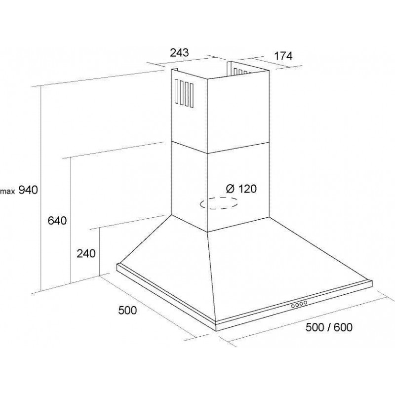 Витяжка Pyramida KH 60 BL (6304945)