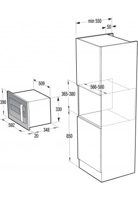 Мікрохвильова піч Gorenje BM 235 ORA-B (MEG555B) (6367557)