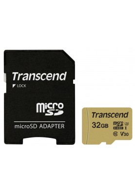 Карта пам'ятi Transcend microSDHC 32GB UHS-I U3 (TS32GUSD500S) + SD адаптер (6398424)