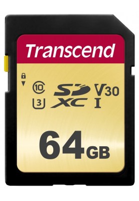 Карта пам'ятi Transcend SDXC 64GB UHS-I U3 500S (TS64GSDC500S) (6398426)