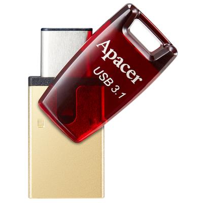 Flash Drive Apacer AH180 64GB (AP64GAH180R-1) Red (6401718)