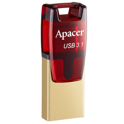 Flash Drive Apacer AH180 64GB (AP64GAH180R-1) Red (6401718)