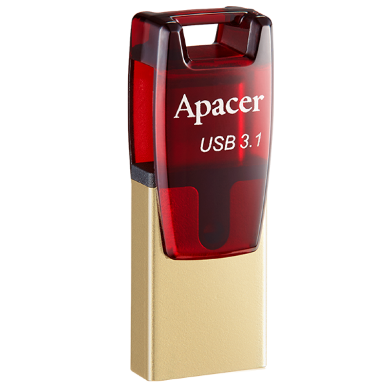 Flash Drive Apacer AH180 64GB (AP64GAH180R-1) Red (6401718)