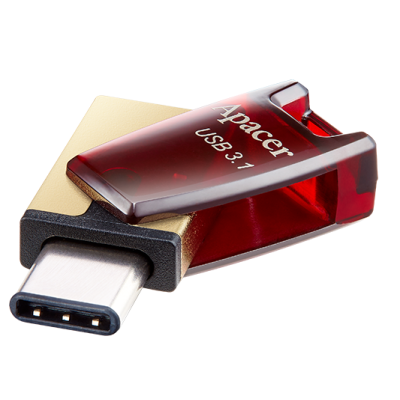 Flash Drive Apacer AH180 64GB (AP64GAH180R-1) Red (6401718)