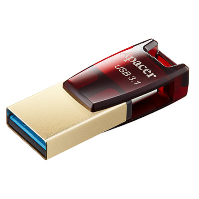 Flash Drive Apacer AH180 64GB (AP64GAH180R-1) Red (6401718)