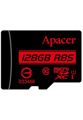 Карта пам'яті Apacer microSDXC 128GB UHS-I U1 Class 10 (AP128GMCSX10U5-R) + SD адаптер (6416587)