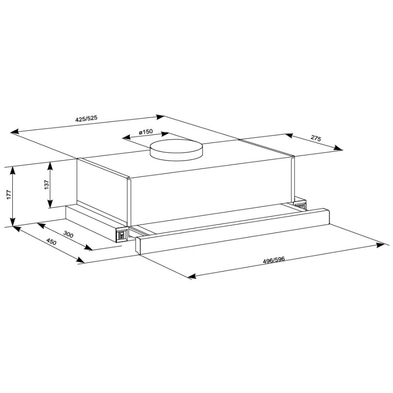 Витяжка Eleyus Storm 700 60 WH (6253810)