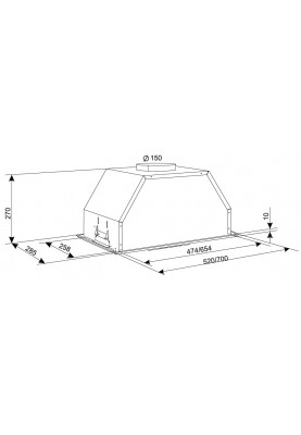 Витяжка Eleyus Modul 700 LED SMD 70 IS (6349351)