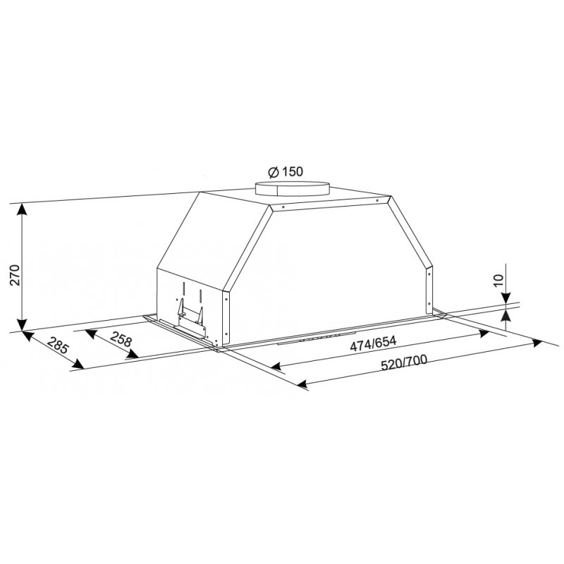 Витяжка Eleyus Modul 700 LED SMD 70 IS (6349351)