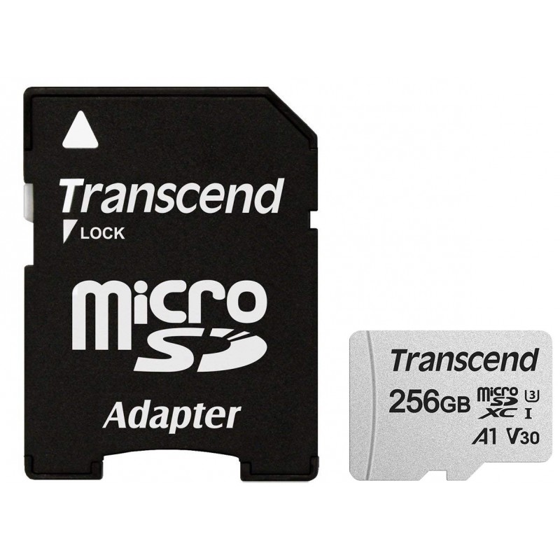 Карта пам'яті Transcend microSDXC 256GB UHS-I U3 (TS256GUSD300S-A) + SD адаптер (6473077)