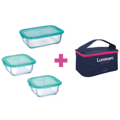 Набір контейнерів із сумкою LUMINARC KEEP'N BOX, 3 шт (6498642)