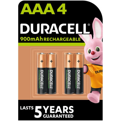 Акумулятори Duracell Rechargeable AAА 900 mAh, 4 шт. (6486619)