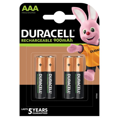 Акумулятори Duracell Rechargeable AAА 900 mAh, 4 шт. (6486619)
