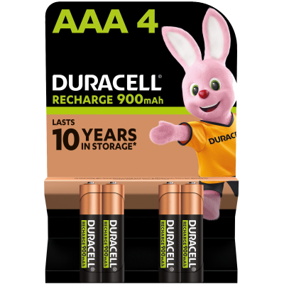 Акумулятори Duracell Rechargeable AAА 900 mAh, 4 шт. (6486619)