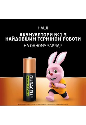 Акумулятор Duracell HR6 (AA) 2500 mAh уп. 4шт. (6486621)