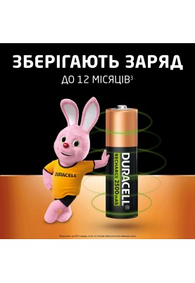 Акумулятор Duracell HR6 (AA) 2500 mAh уп. 4шт. (6486621)