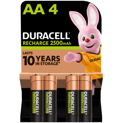 Акумулятори Duracell Rechargeable AA 2500 mAh, 4 шт. (6486621)