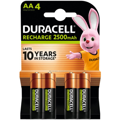 Акумулятори Duracell Rechargeable AA 2500 mAh, 4 шт. (6486621) Акумулятори Duracell Rechargeable AA 2500 mAh, 4 шт. (6486621)