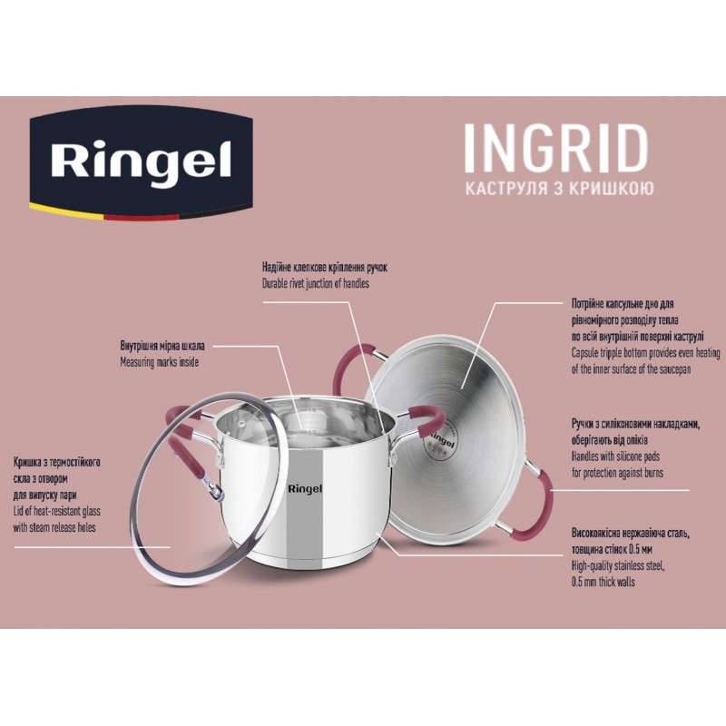 Каструля RINGEL Ingrid (2.3 л) 18 см (6479373)