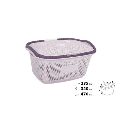 Корзина для білизни з кришкою VIOLET HOUSE POWDER Віолетта (6481527)