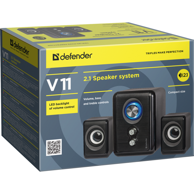 Акустика Defender V11 11 Вт 2.1 system, USB (65111) (6505060)