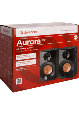 Акустика Defender 2.0 Aurora S12 12W дерево (65415) (6001794)