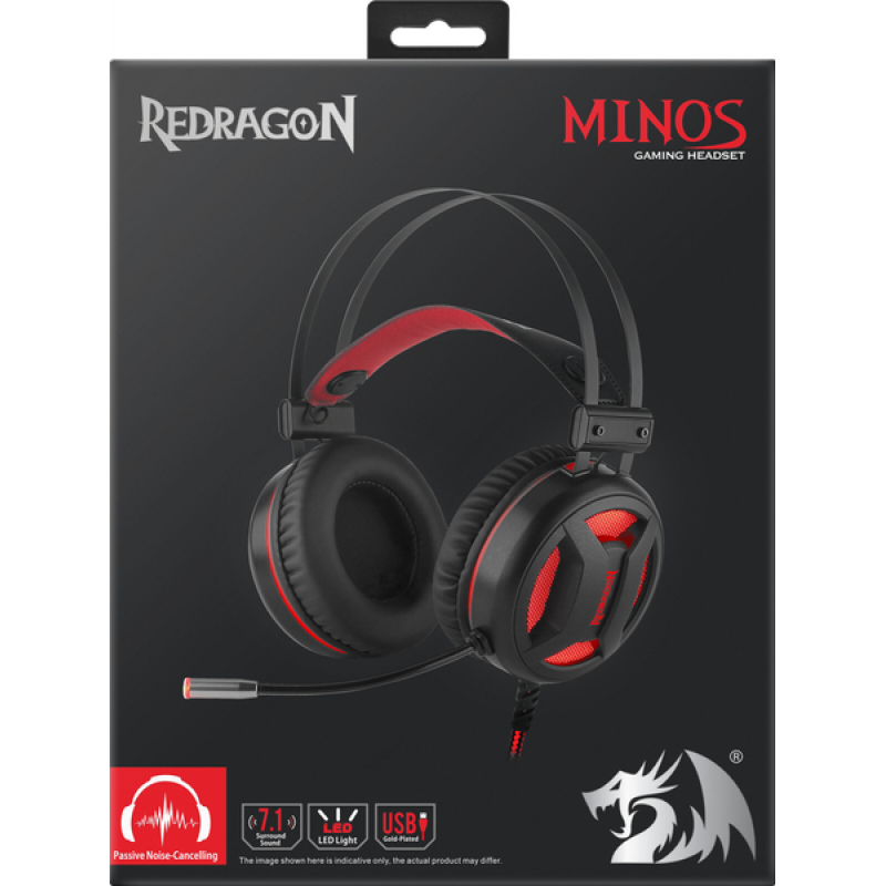 Гарнітура Redragon Minos Red + Black 2 м (78368) (6549236)