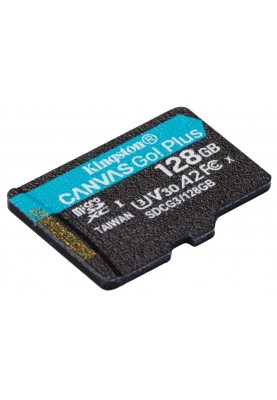 Карта пам'яті Kingston microSDXC 128GB Canvas Go+ U3 V30 (SDCG3/128GB) + Адаптер (6552770)