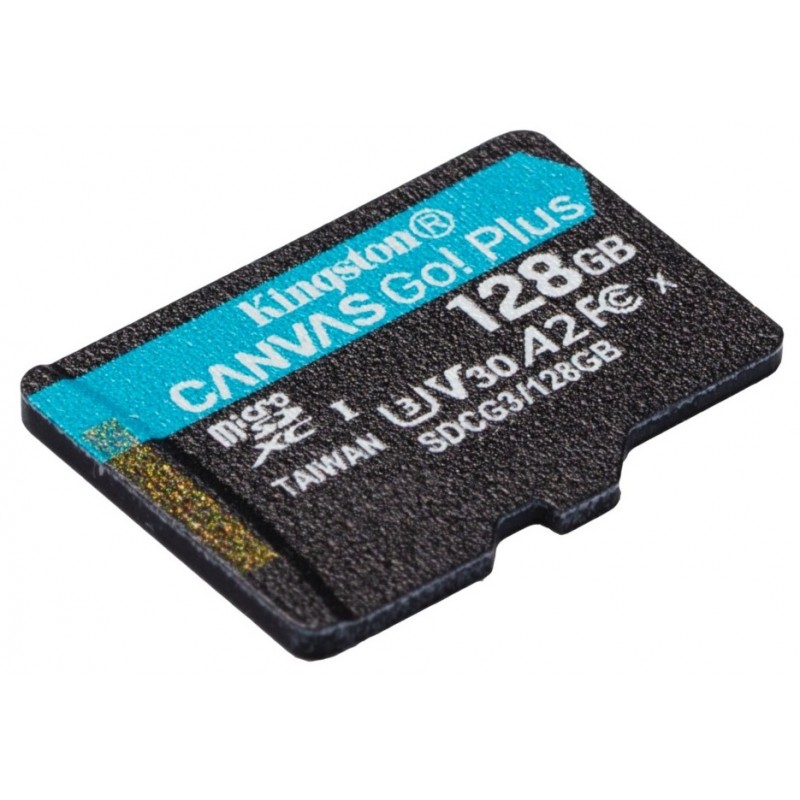 Карта пам'яті Kingston microSDXC 128GB Canvas Go+ U3 V30 (SDCG3/128GB) + Адаптер (6552770)