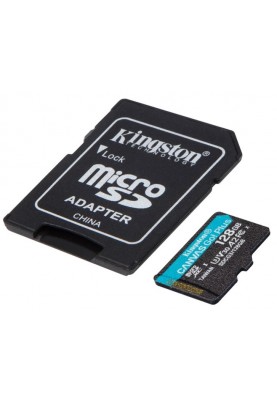 Карта пам'яті Kingston microSDXC 128GB Canvas Go+ U3 V30 (SDCG3/128GB) + Адаптер (6552770)