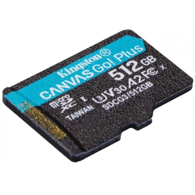 Карта пам'яті Kingston microSDXC 512GB Canvas Go+ U3 V30 (SDCG3/512GB) + Адаптер (6552772)