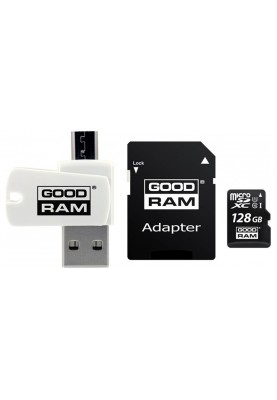 Карта пам'ятi GoodRam MicroSDHC 128GB UHS-I Class 10 (M1A4-1280R12) + Adapter + CardReader (6561823)