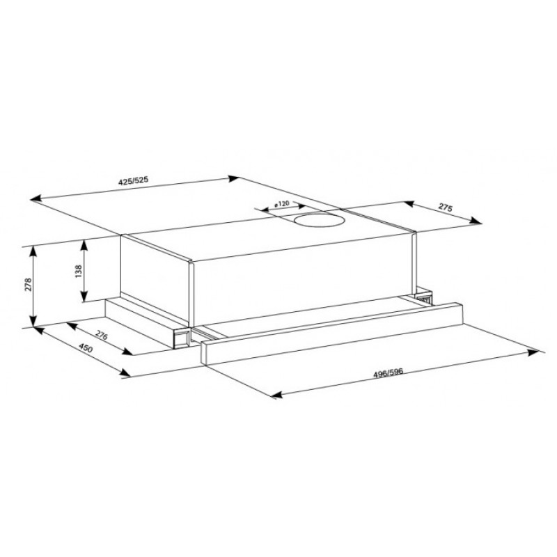 Витяжка Eleyus Lotus 470 60 INOX (6551932)